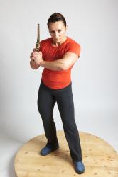 ANGELINA STANDING POSE WITH GUN